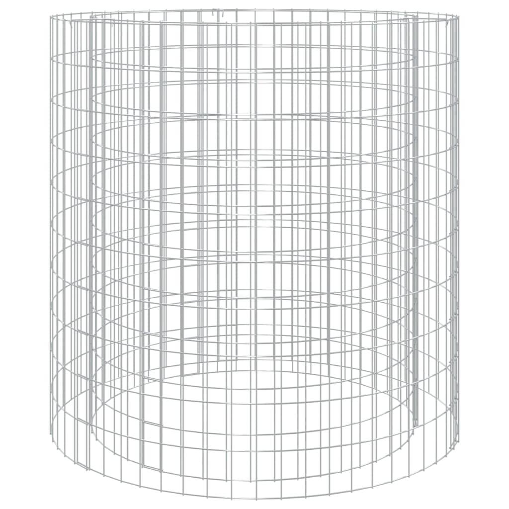 Très Grand Foyer Gabion Rond en Fer Galvanisé pour Jardin Ø 100x100 cm – ComfortXL Outdoor Living - Image 2