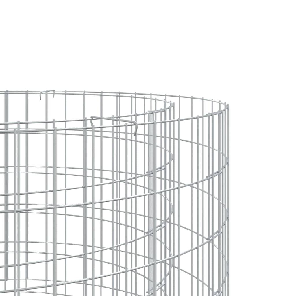 Très Grand Foyer Gabion Rond en Fer Galvanisé pour Jardin Ø 100x100 cm – ComfortXL Outdoor Living - Image 4