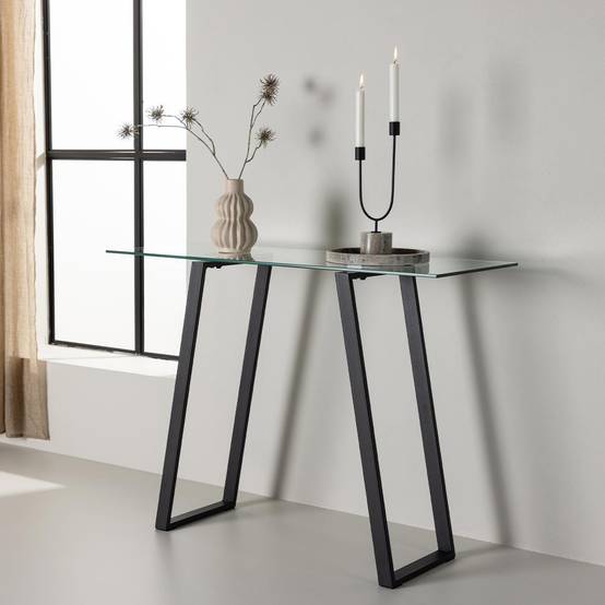 Venture Home - Console en verre et acier Horten - Image 7