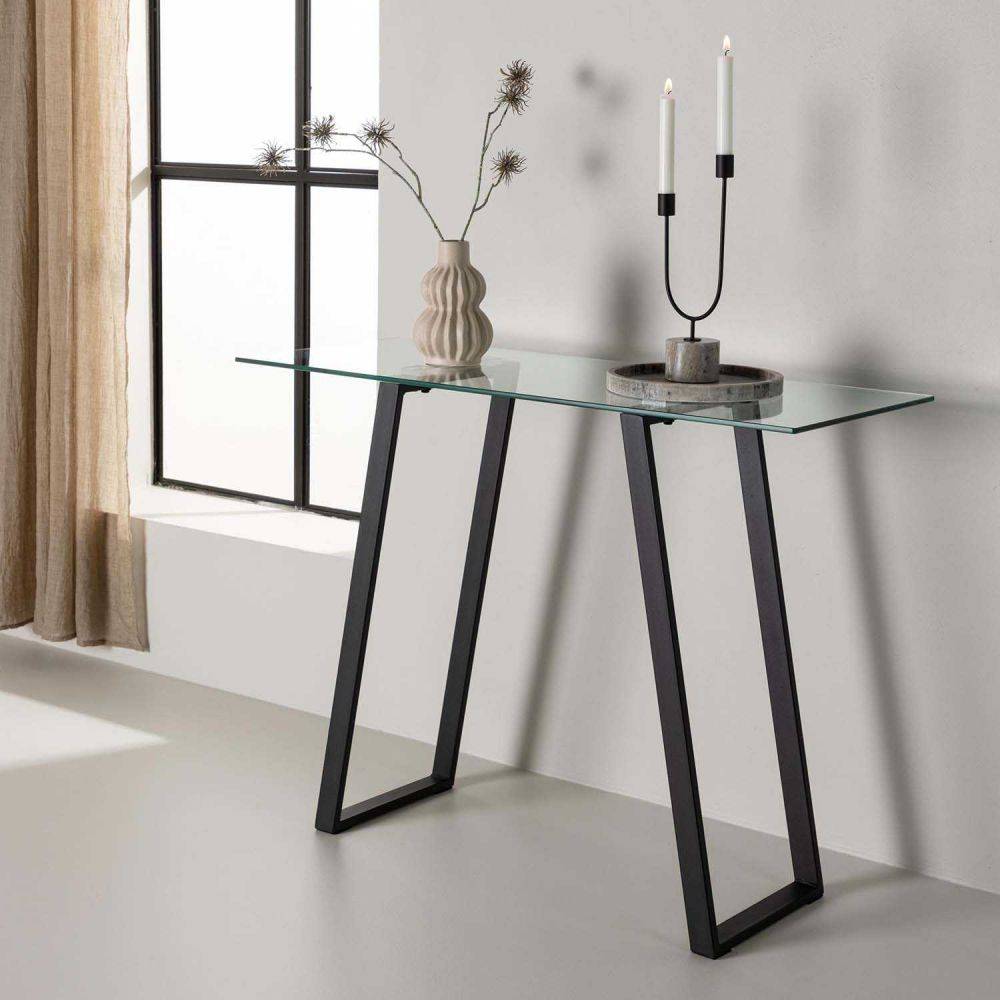 Venture Home - Console en verre et acier Horten - Image 2