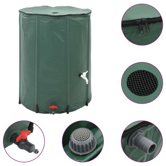 PANGIVO - Réservoir d'eau de pluie PVC vert 80 x 80 x 98 cm - PANGIVO - Image 2