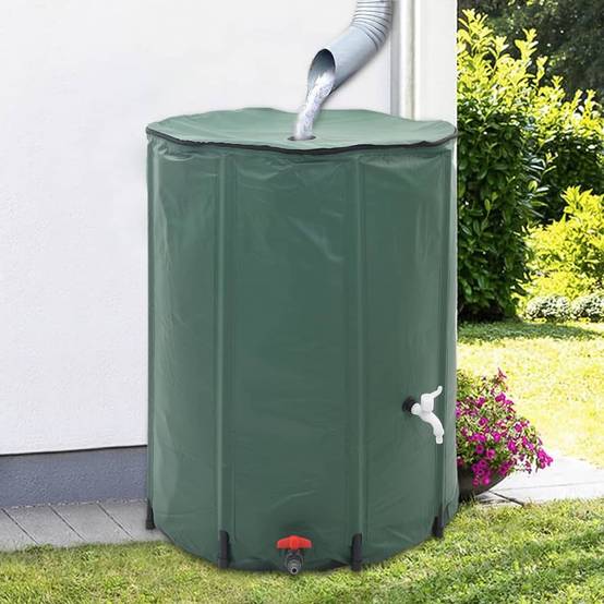 PANGIVO - Réservoir d'eau de pluie PVC vert 80 x 80 x 98 cm - PANGIVO - Image 1