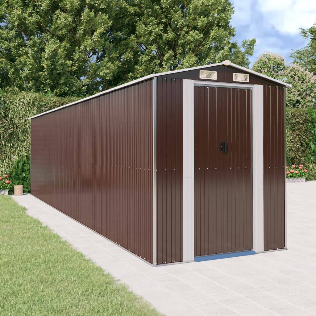 Vidaxl - Abri de jardin Marron foncé 192x772x223 cm Métal galvanisé vidaXL 3147467