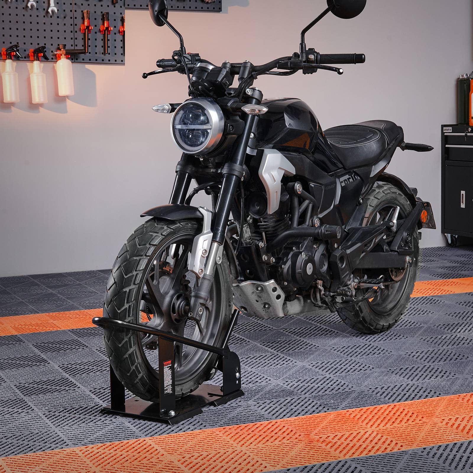 Vevor - VEVOR Bloque roue moto 816,5 kg, acier. Support transport, 3 trous réglables. - Image 8