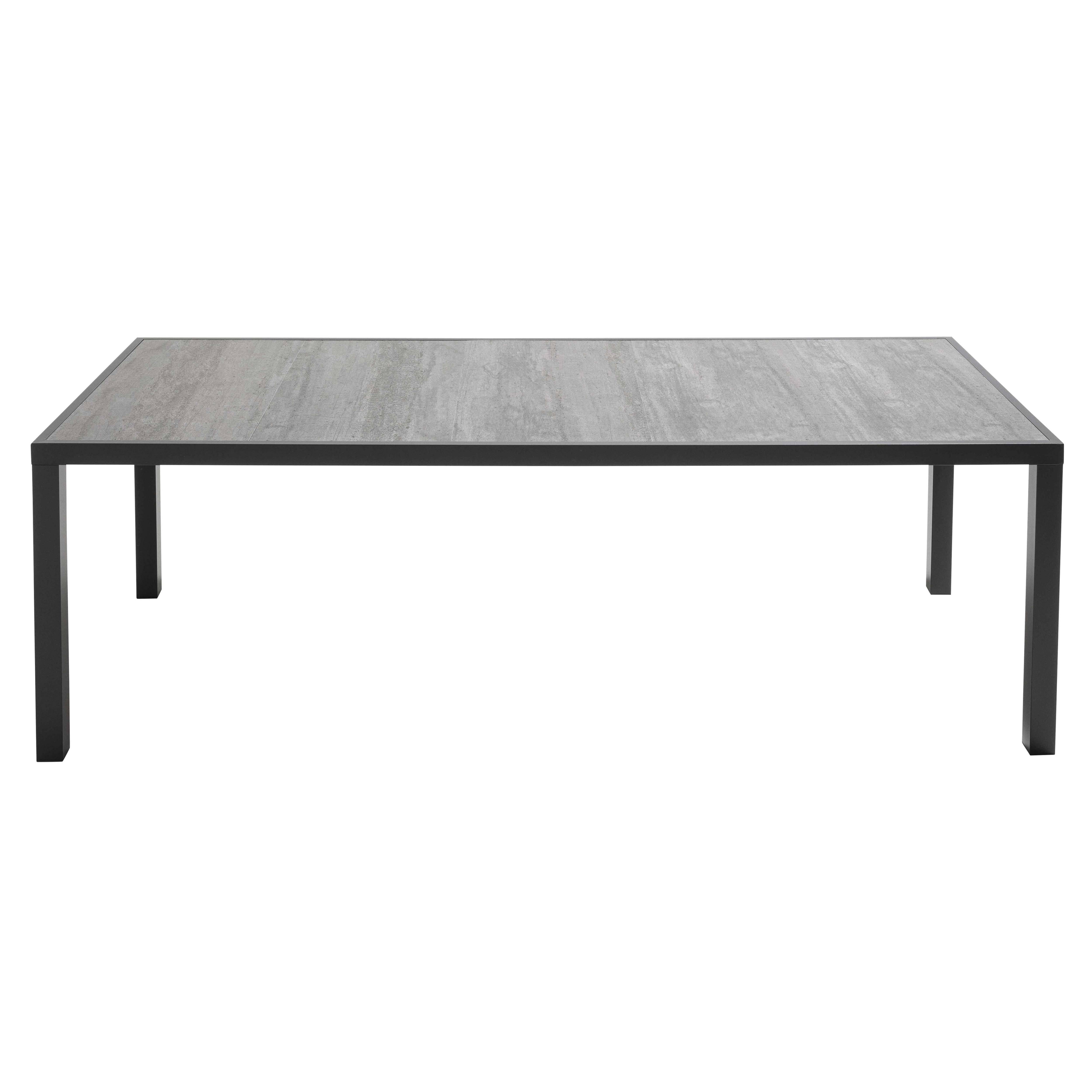 Oviala - Table de jardin en aluminium et céramique 10 places effet béton - Oviala - Image 3