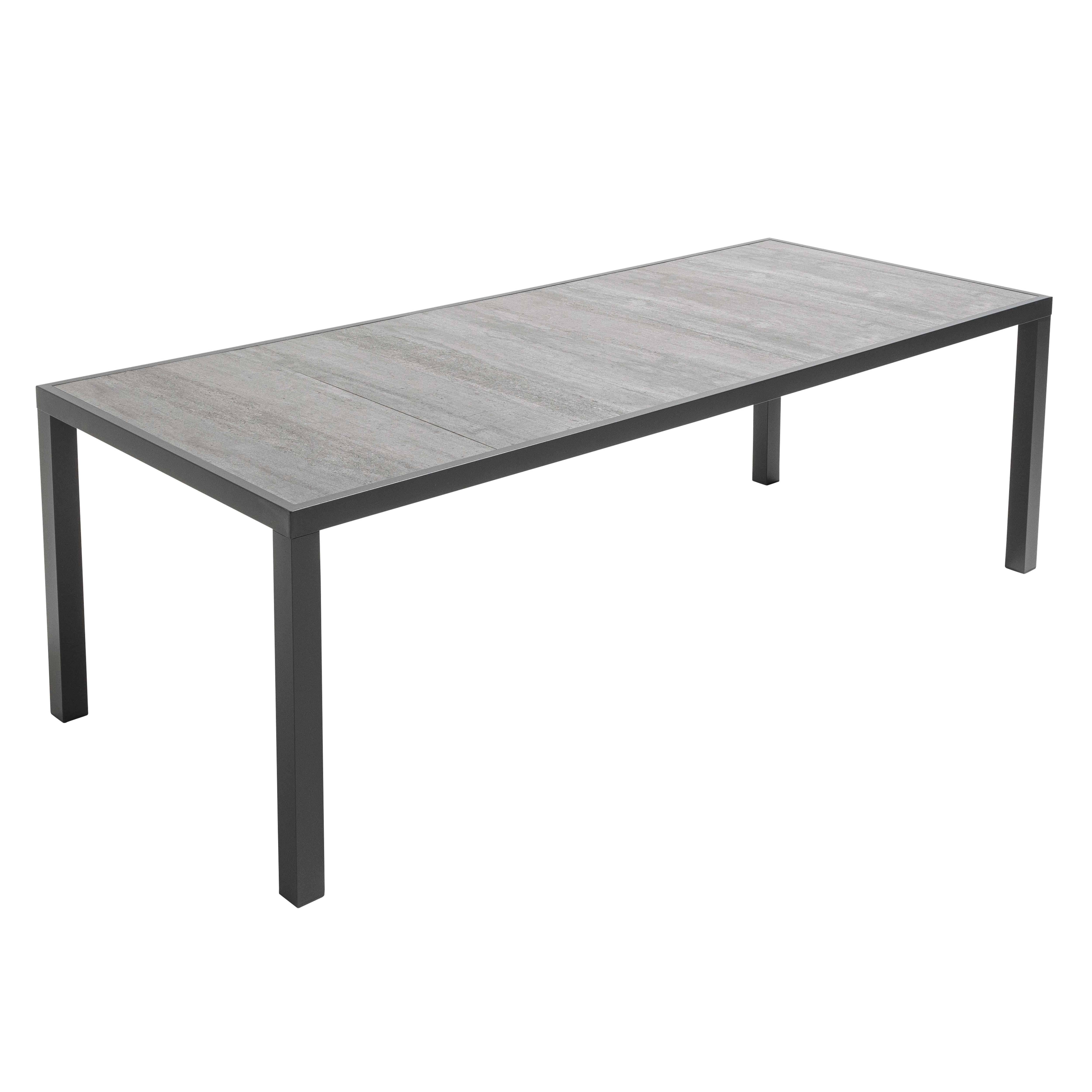 Oviala - Table de jardin en aluminium et céramique 10 places effet béton - Oviala - Image 1