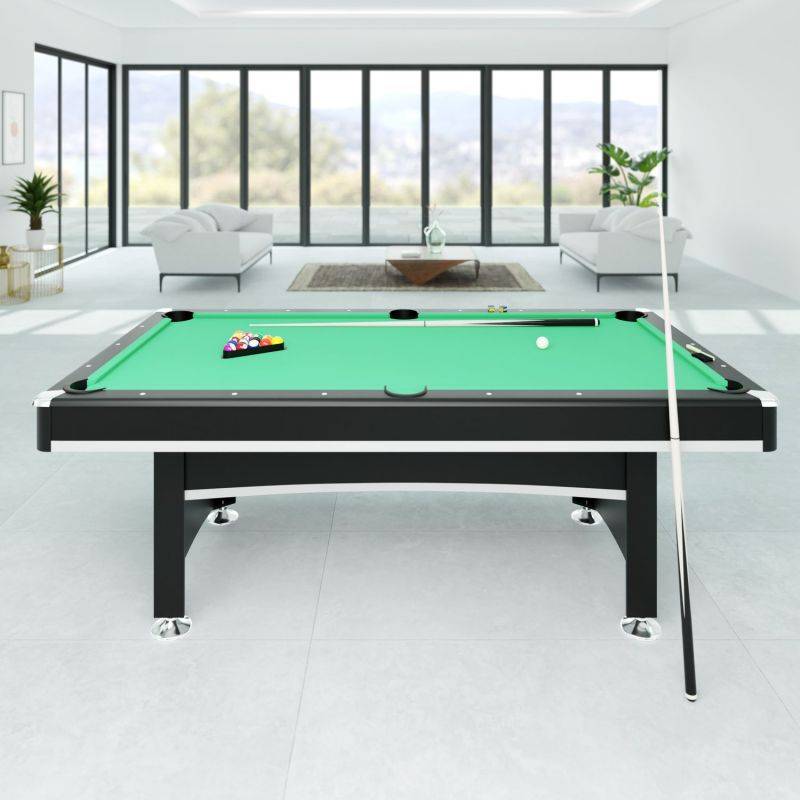 Nappe De Billard Premium 2.8m En Nylon - Tapis Feutre Professionnel Vert + Sous-Tissu - Idéal Pour Table 9 Pieds Intérieur