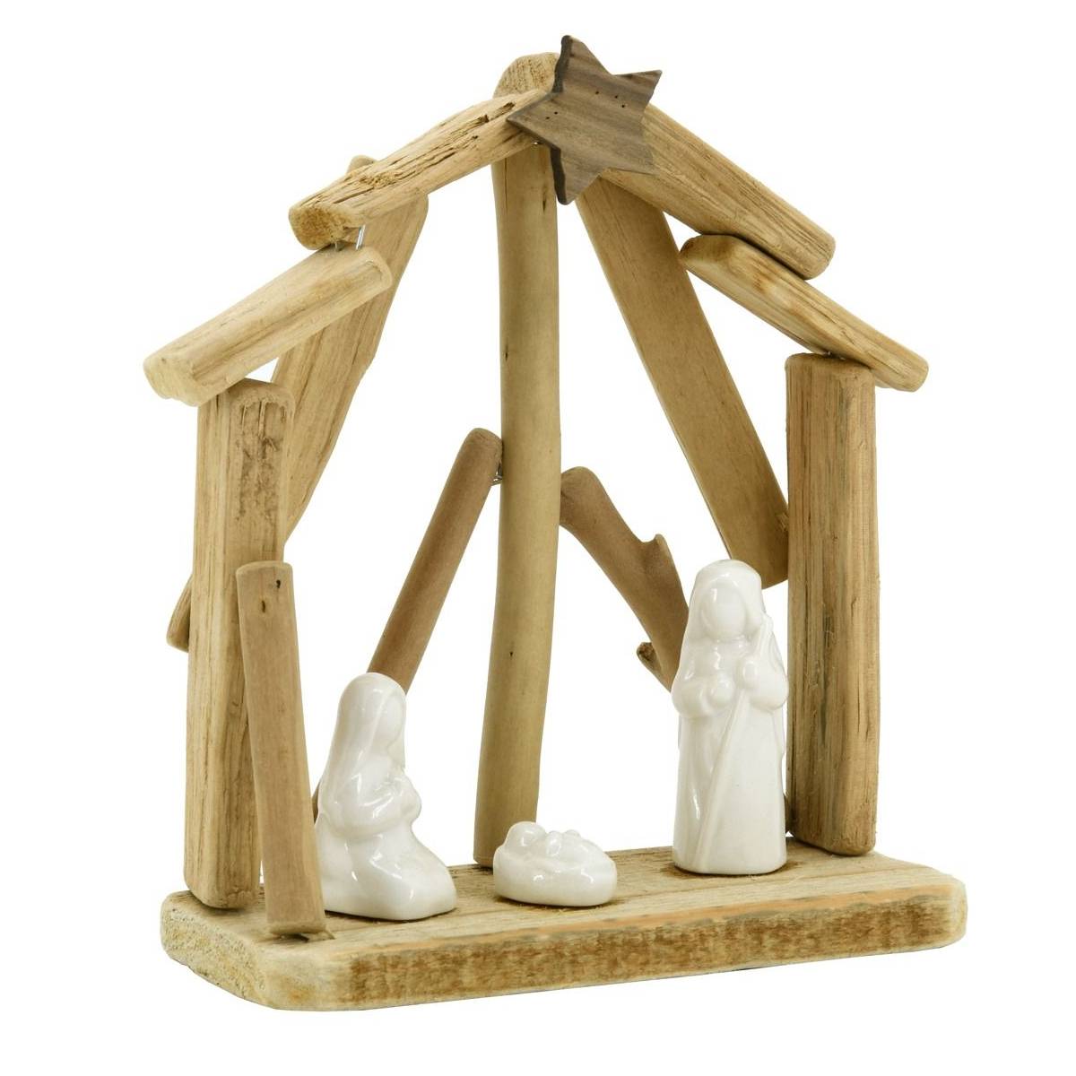 Aubry Gaspard - Crèche en bois et céramique