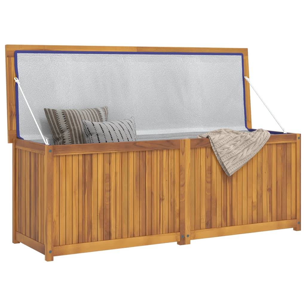 Banc Coffre de Jardin en Bois de Teck Massif avec Rangement Étanche 150x50x55 cm – ComfortXL Outdoor Living - Image 3