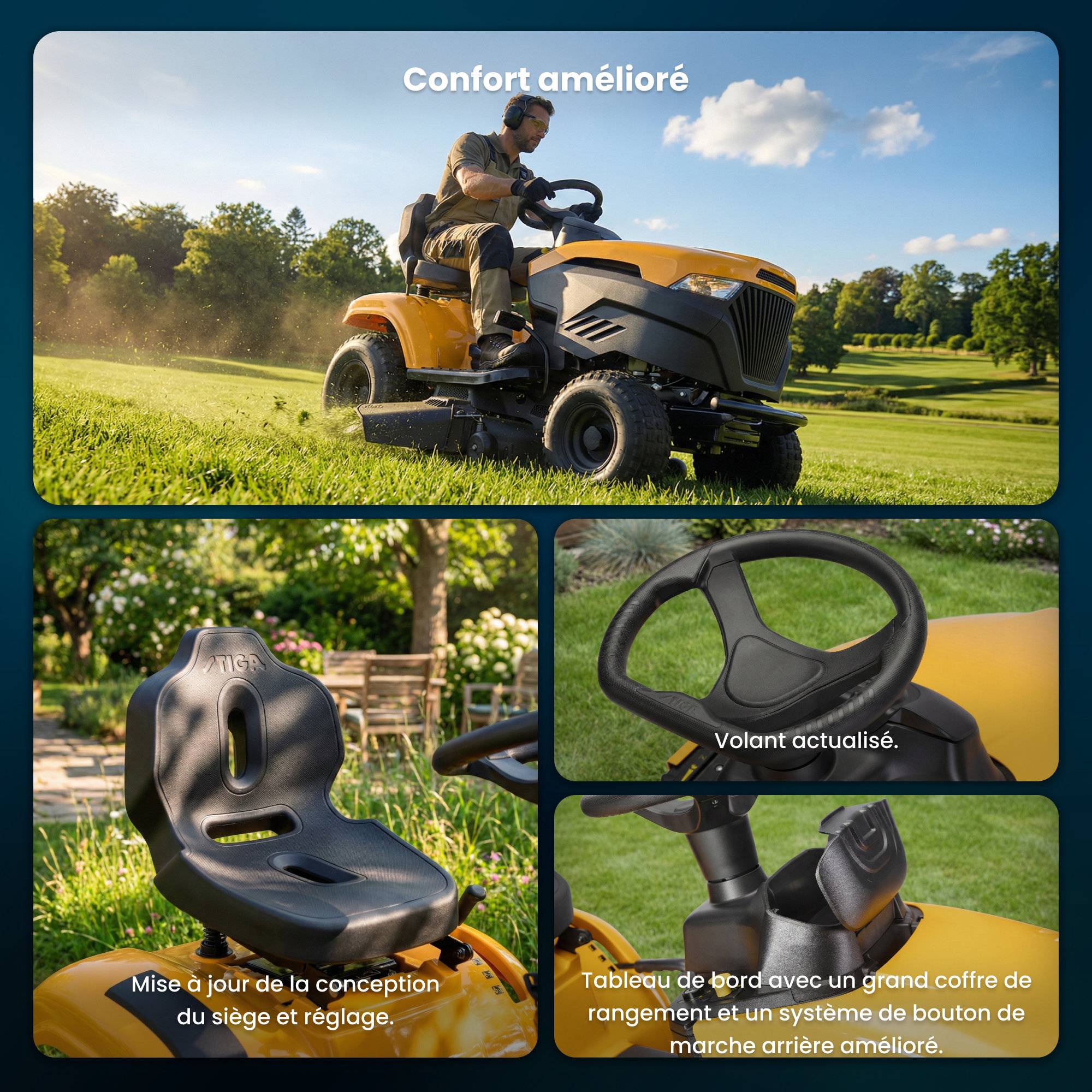 Stiga - Tornado 398 M a : Tracteur Tondeuse Thermique pour Grands Jardins - STIGA - Image 6