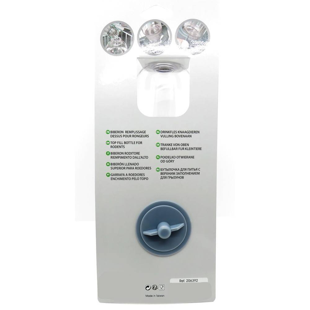 animallparadise - Biberon Néo  pour rongeur contenance  500 ml couleur gris. - Image 4