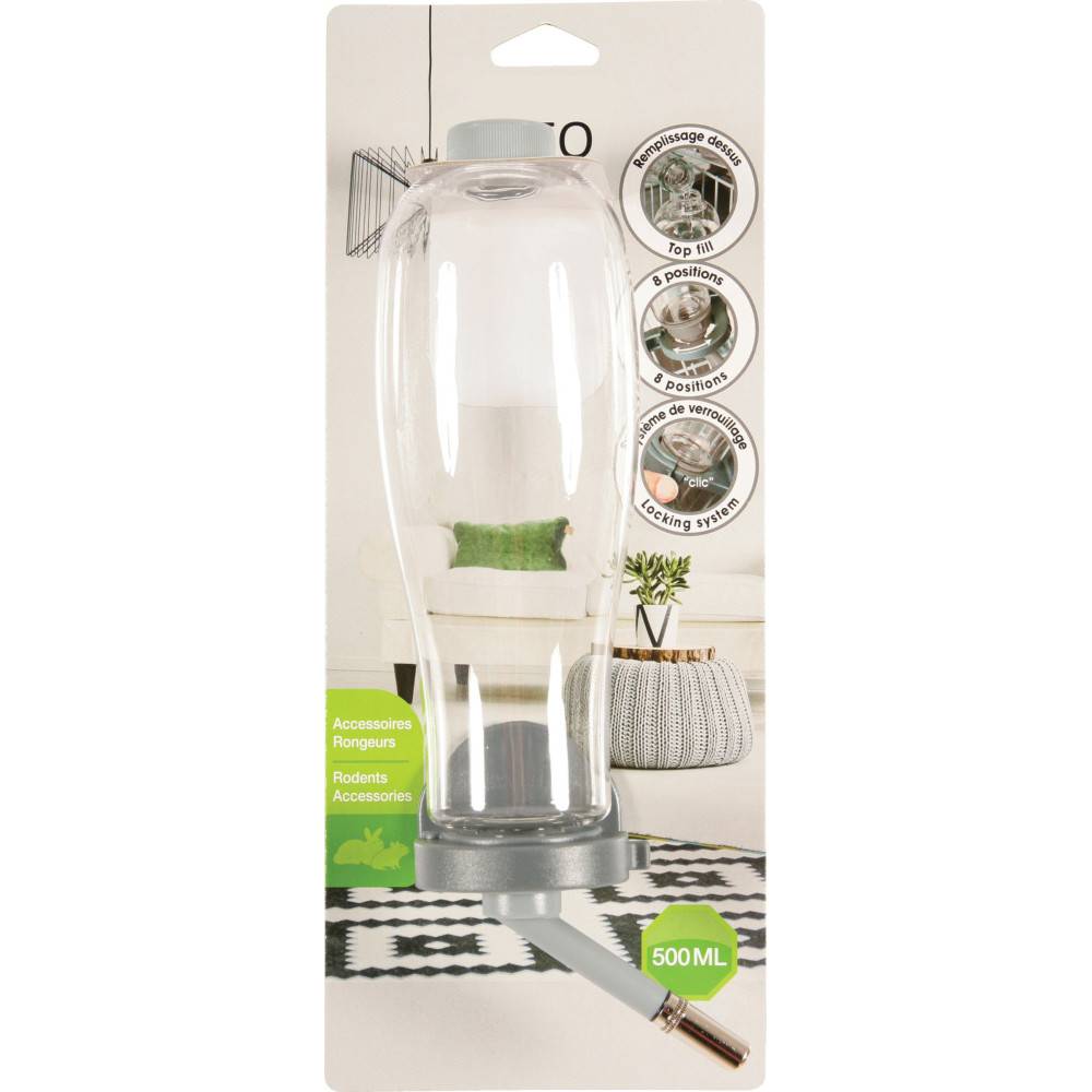 animallparadise - Biberon Néo  pour rongeur contenance  500 ml couleur gris. - Image 5