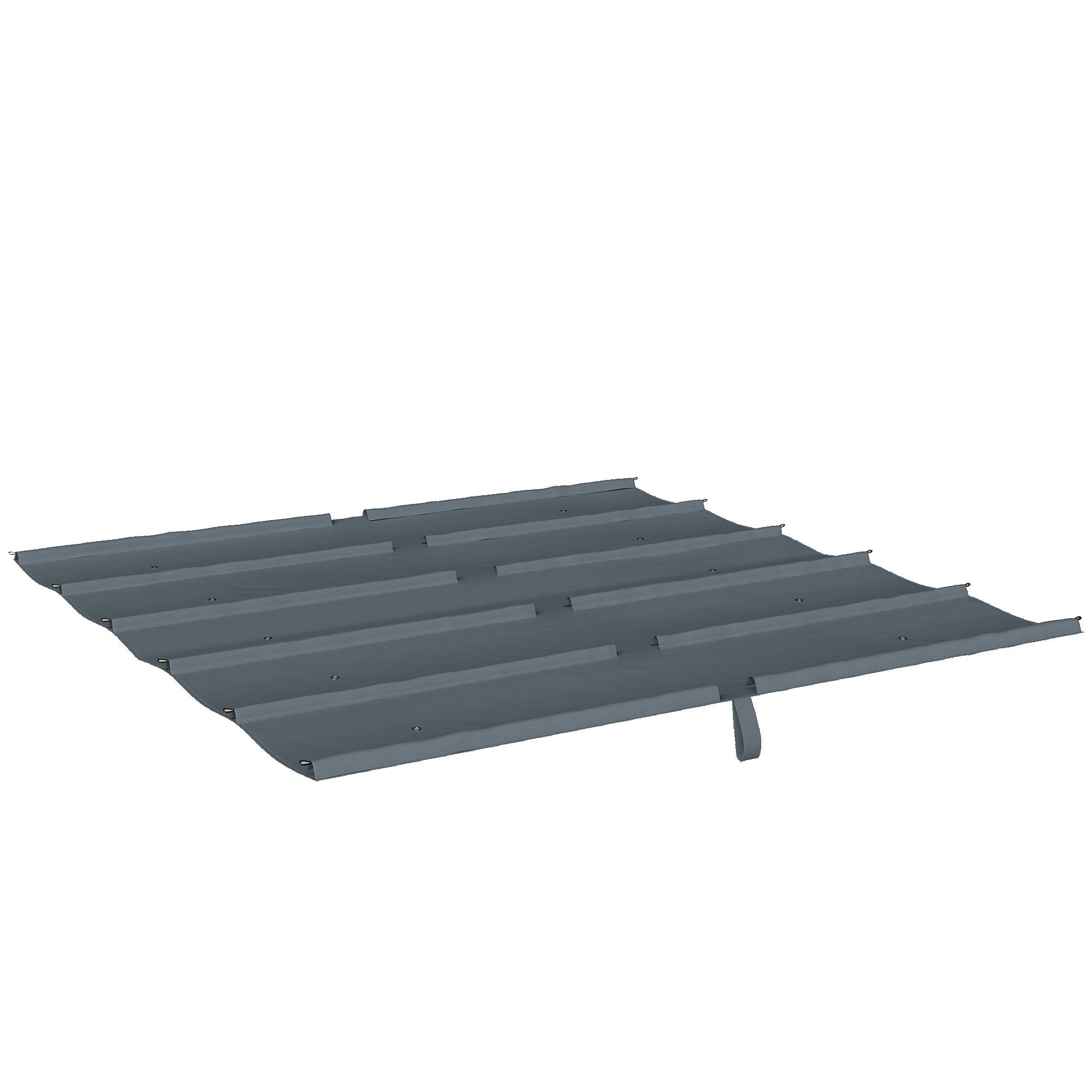 Toile de Toit pour pergola Bâche pour Pergola rétractable de 3 x 3 m, Polyester 180g/m³, Anti-UV 30+, Gris foncé - Image 2