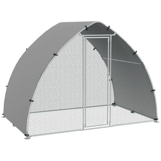 Grand enclos poulailler chenil volière extérieure 5,75m² toit anti-UV toit anti-UV, acier galvanisé, porte verouillable - Image 1