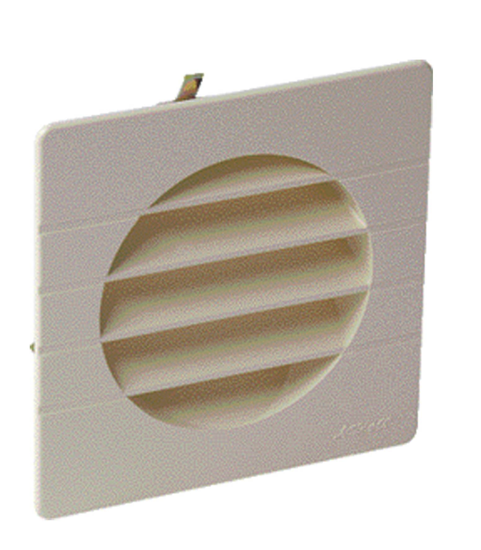 Grille de ventilation à encastrer extérieur pour tubes PVC D 80mm coloris sable - NICOLL - 1GETM80