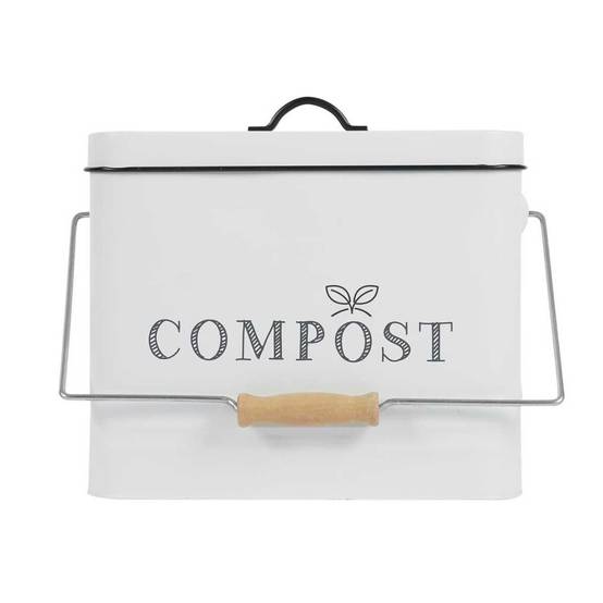 Poubelle à Compost 10L Métal avec Poignée et Couvercle avec Filtre - JETOR - Image 5