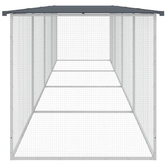 Poulailler acier galvanisé pour poules avec toit et porte verrouillable 403x98cm anthracite - ComfortXL Outdoor Living - Image 4