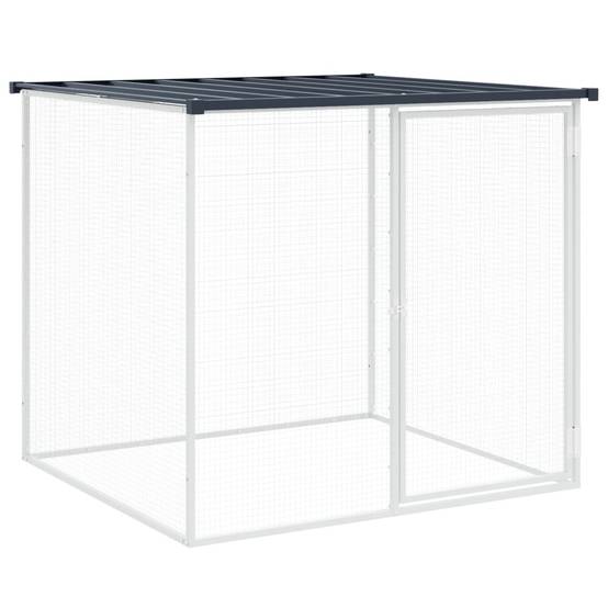Poulailler acier galvanisé pour poules avec toit et porte verrouillable 403x98cm anthracite - ComfortXL Outdoor Living - Image 6