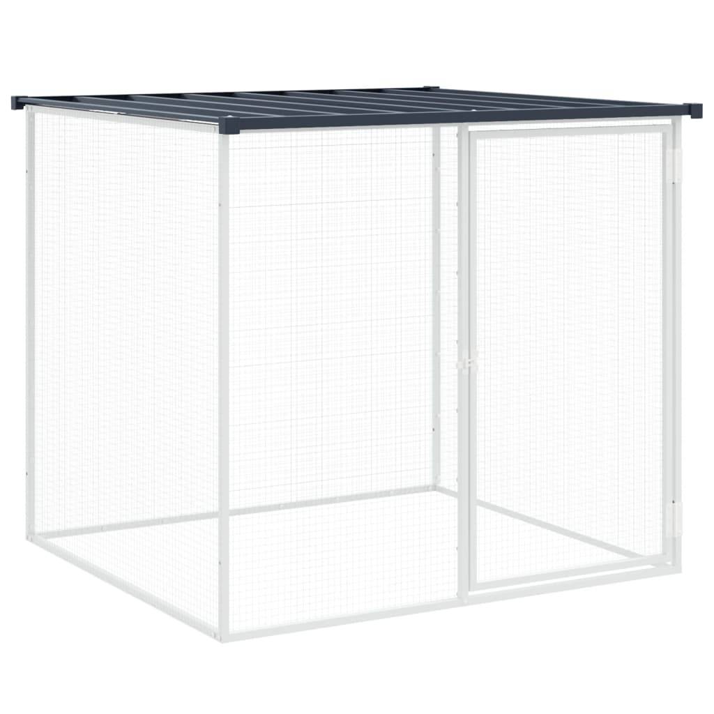 Poulailler acier galvanisé pour poules avec toit et porte verrouillable 403x98cm anthracite - ComfortXL Outdoor Living - Image 6