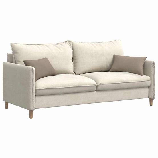 Lot de 2 Coussins de Canapé en Tissu Déhoussables pour Salon Décoration Intérieur Taupe 50x30 cm – ComfortXL Outdoor Living - Image 3