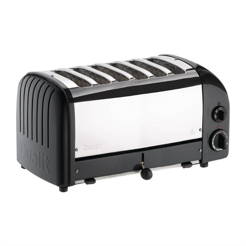 Grille Pain Professionnel Inox Finition Noire - 6 Tranches - Dualit - Image 1