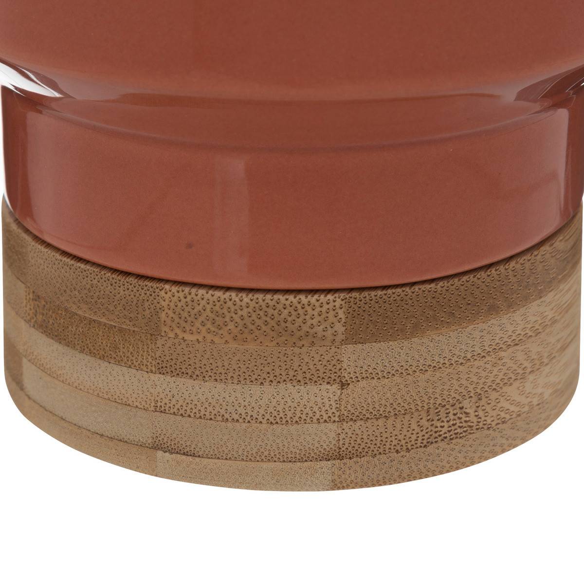 Pot en Céramique Pêche et Bambou D 16 x H 17 cm - Image 2