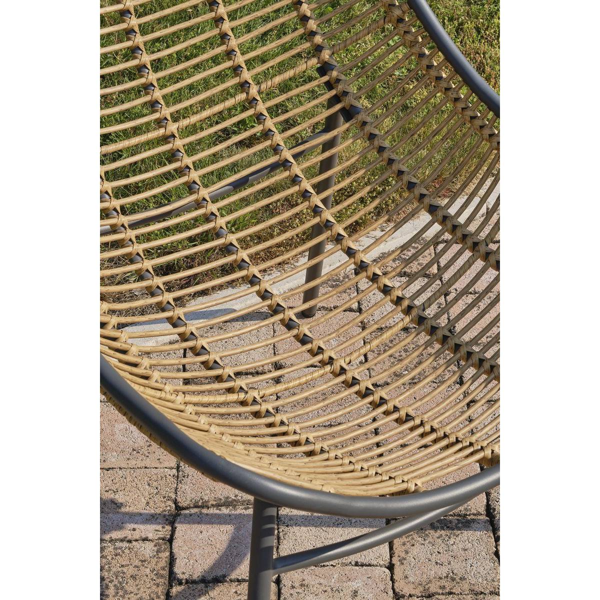 Dcb Garden - Salon de Jardin 4 Places en Résine Tressée "Tulum" 150cm Marron - Image 2