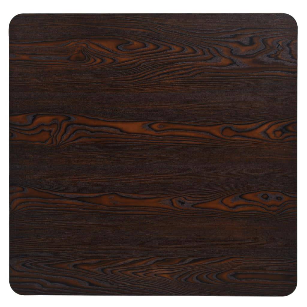 Helloshop26 - Table haute mange debout bar bistrot MDF et acier carré 80 x 80 cm frêne foncé marron - Image 3