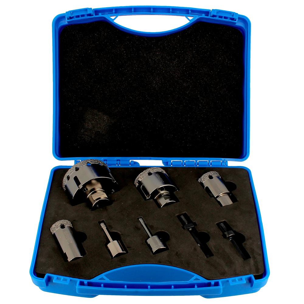 COFFRET 6 TREPANS DIAMANTES M14 GRES CERAME Ø6/8/28/35/50/68 - VAL66.06 - LEMAN - Image 1