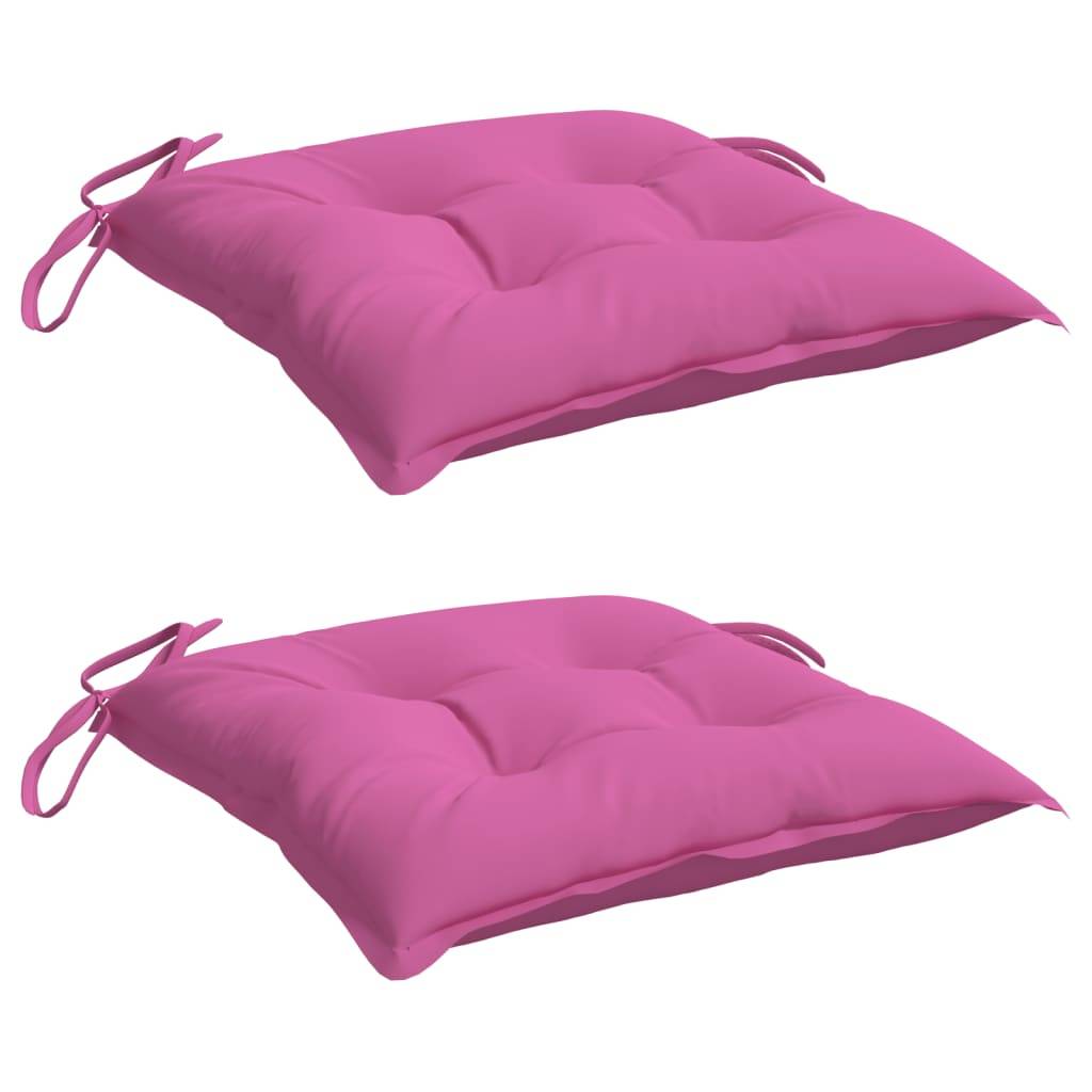 Lot de 2 coussins de chaise polyester rose 40 x 40 x 7 cm - PANGIVO - Image 3
