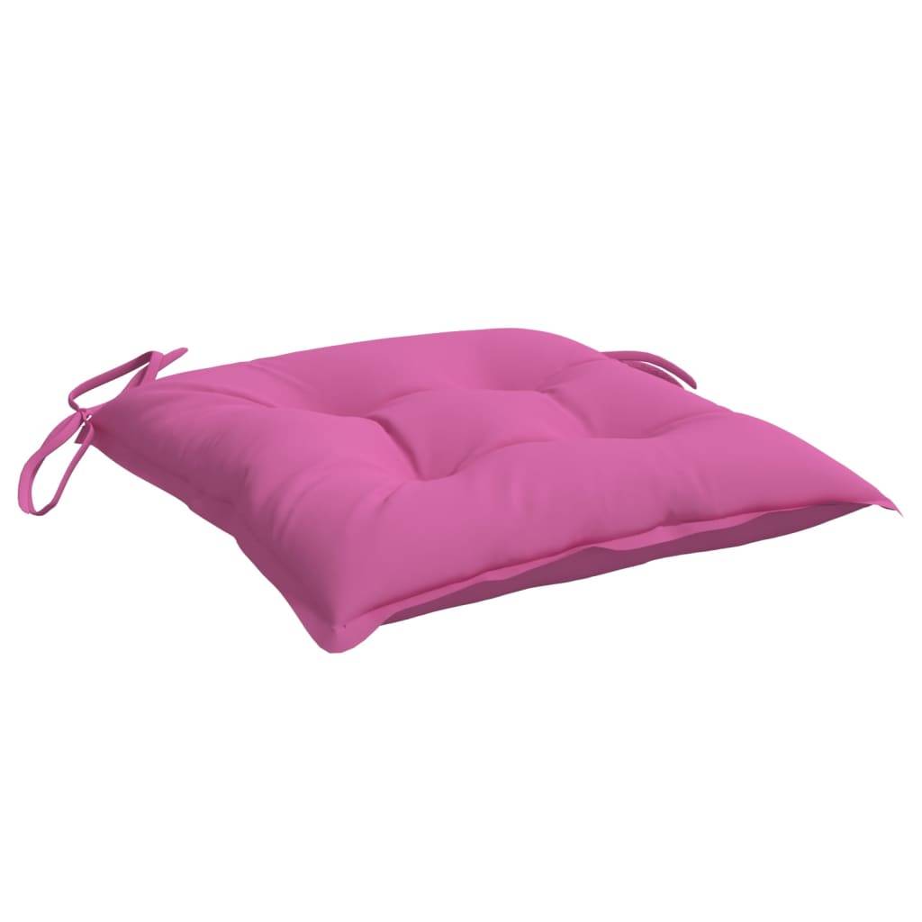 Lot de 2 coussins de chaise polyester rose 40 x 40 x 7 cm - PANGIVO - Image 5