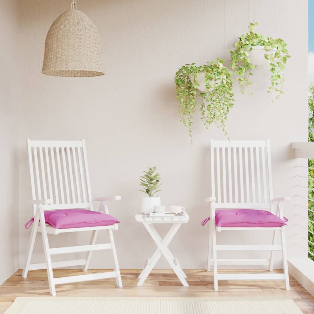 Lot de 2 coussins de chaise polyester rose 40 x 40 x 7 cm - PANGIVO - Image 1