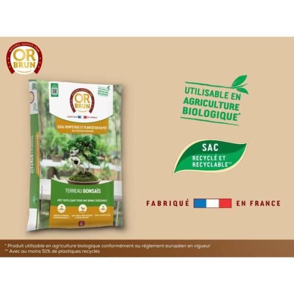 Or Brun - Terreau Bonsaïs Uab 6 L / Nc - Or Brun - Image 3