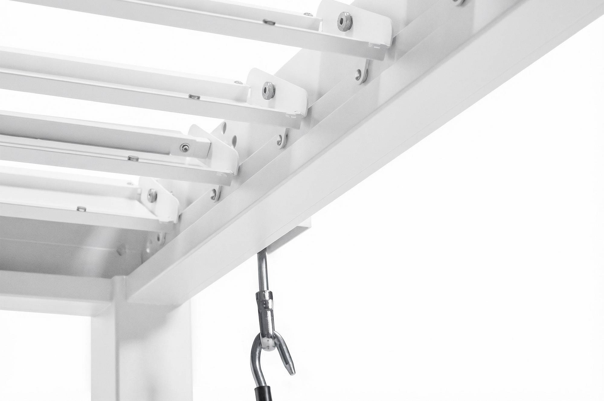 CAZEBOO - Pergola bioclimatique 4x3m autoportée PIANA aluminium blanc avec stores rétractables sur 2 côtés (3m + 4m) - Image 7