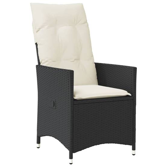 Chaise bois composite 1 places rotin noir 56 x 59 x 92 cm - Prolenta premium p364.2 - Image 1