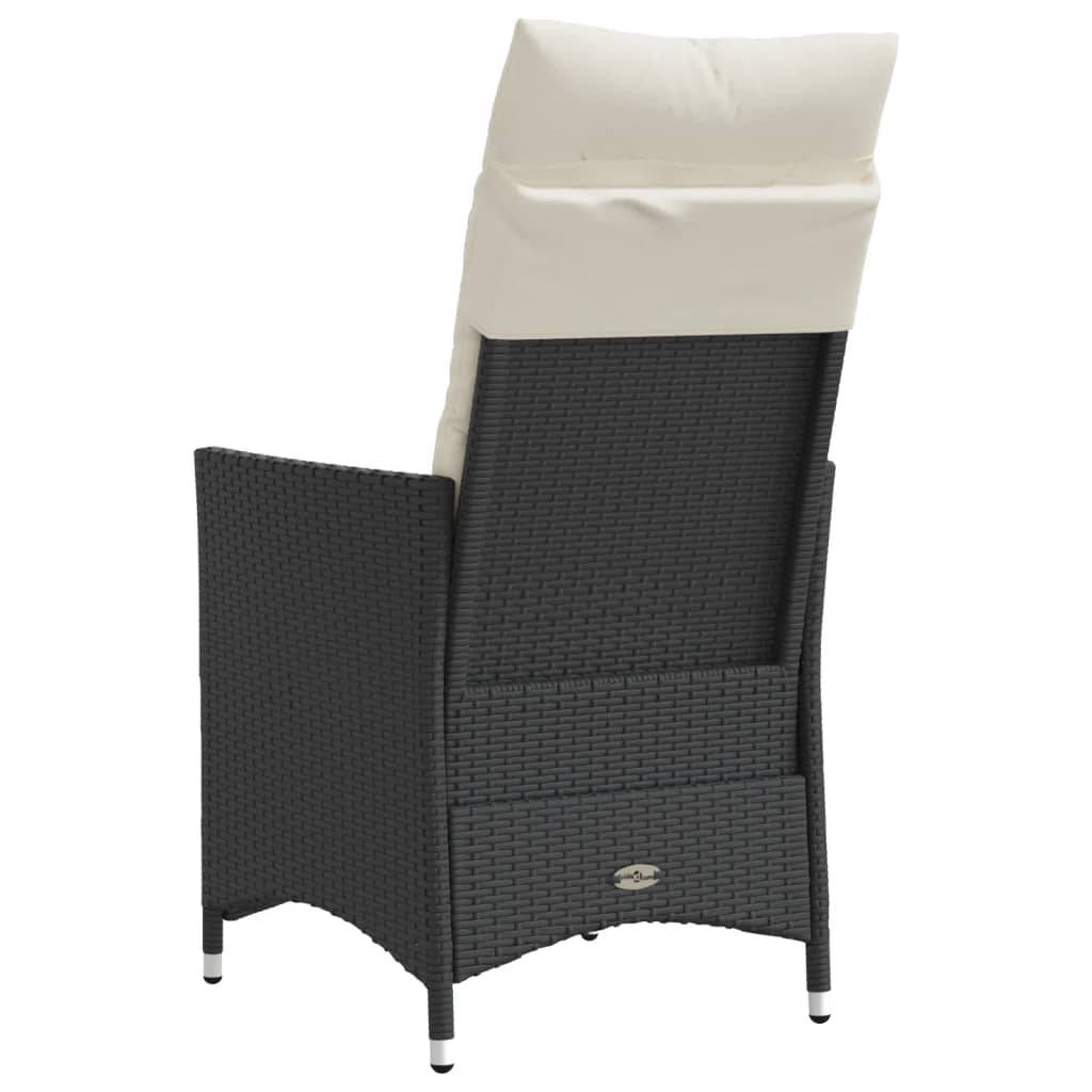 Chaise bois composite 1 places rotin noir  56 x 59 x 92 cm  - Prolenta premium  p364.2 - Image 6