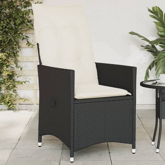 Chaise bois composite 1 places rotin noir 56 x 59 x 92 cm - Prolenta premium p364.2 - Image 2