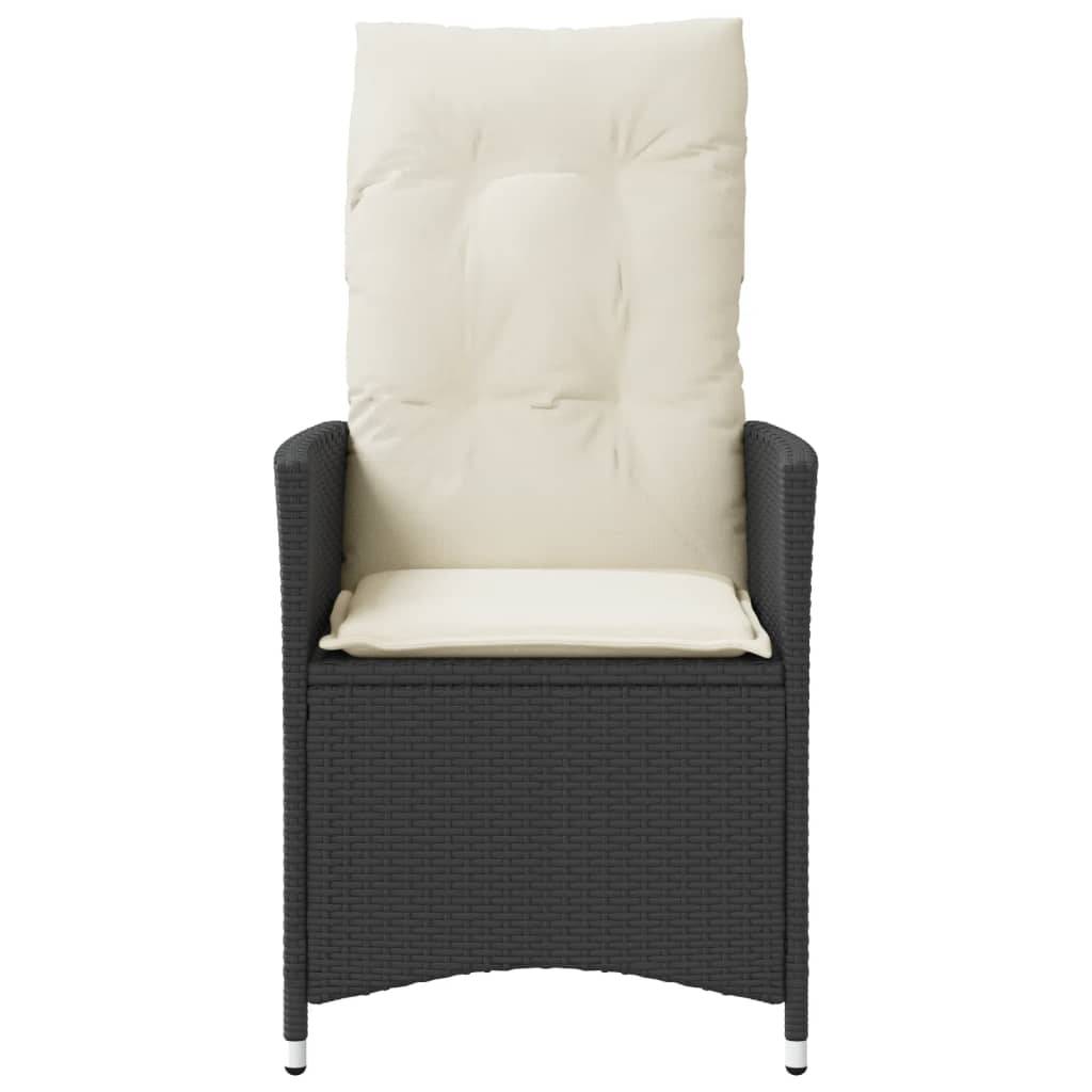 Chaise bois composite 1 places rotin noir  56 x 59 x 92 cm  - Prolenta premium  p364.2 - Image 4