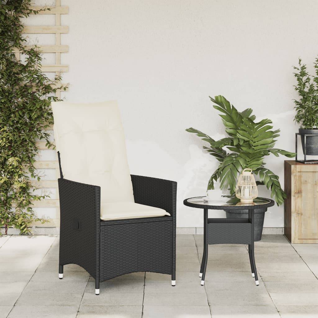 Chaise bois composite 1 places rotin noir  56 x 59 x 92 cm  - Prolenta premium  p364.2 - Image 3