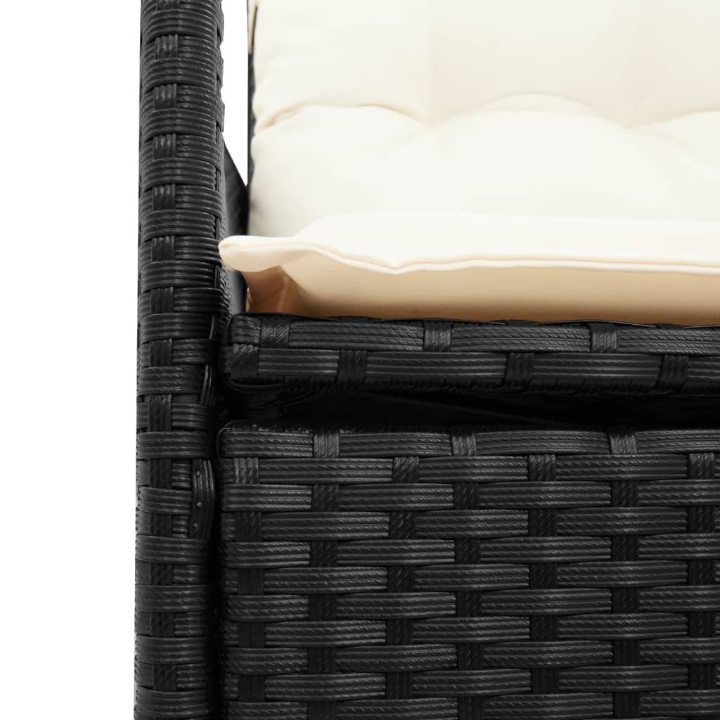 Chaise bois composite 1 places rotin noir  56 x 59 x 92 cm  - Prolenta premium  p364.2 - Image 8