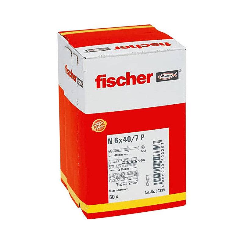 Fischer - Cheville à frapper FISCHER N-F avec collerette épaisse et clou tête fraisée - taille 5x50/25 - Boîte de 100 - FISCHER - Image 2
