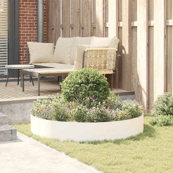 ComfortXL - Grand bac à fleurs carré en acier pour jardin terrasse ou balcon 120x120cm Blanc – ComfortXL Outdoor Living - Image 4