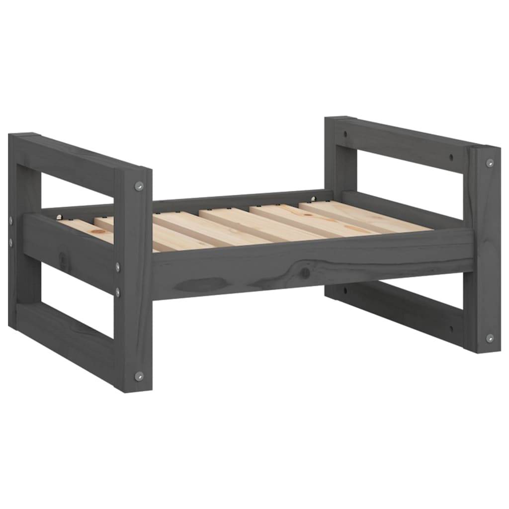 Vidaxl - Lit pour chien Gris 55,5x45,5x28 cm Bois de pin solide vidaXL 821469 - Image 2