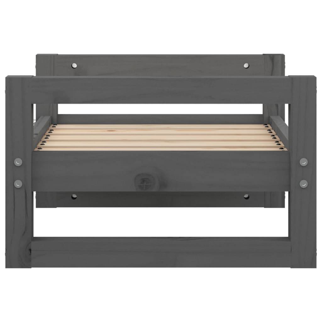 Vidaxl - Lit pour chien Gris 55,5x45,5x28 cm Bois de pin solide vidaXL 821469 - Image 7