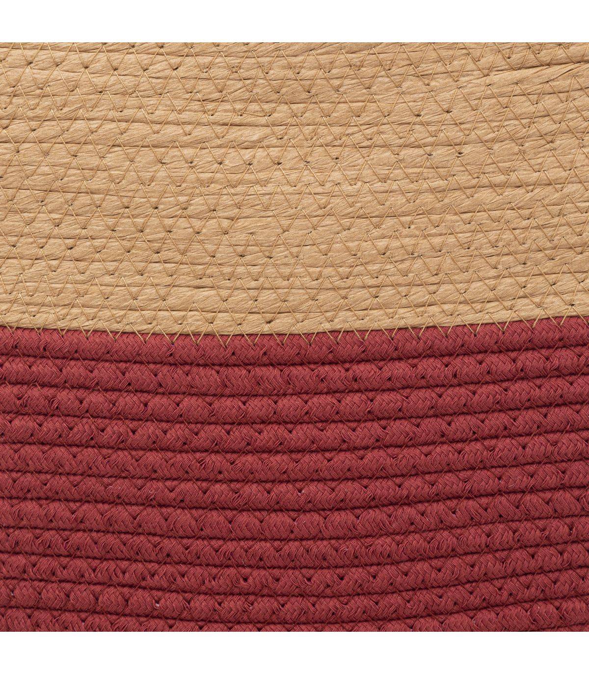 Lot de 3 Paniers de rangement Beige et Terre de Sienne - Image 2