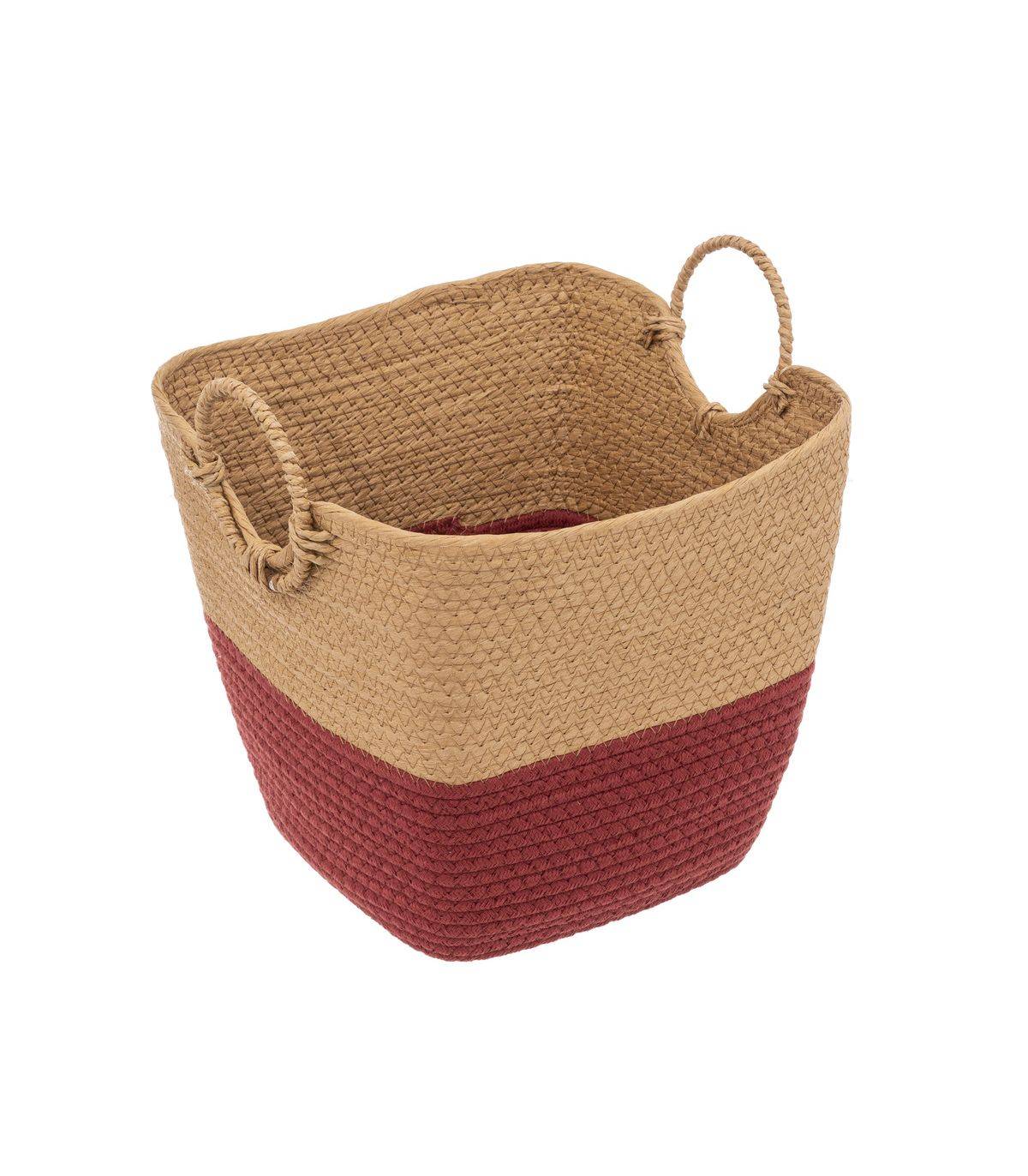 Lot de 3 Paniers de rangement Beige et Terre de Sienne - Image 5