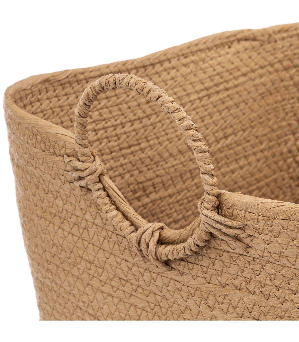 Lot de 3 Paniers de rangement Beige et Terre de Sienne - Image 3