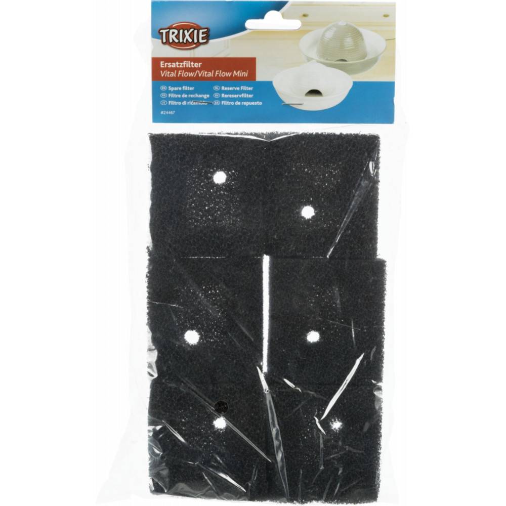 Trixie - Filtre de remplacement pour fontaine à chat Vital Flow lot de 6 pièces - Image 1