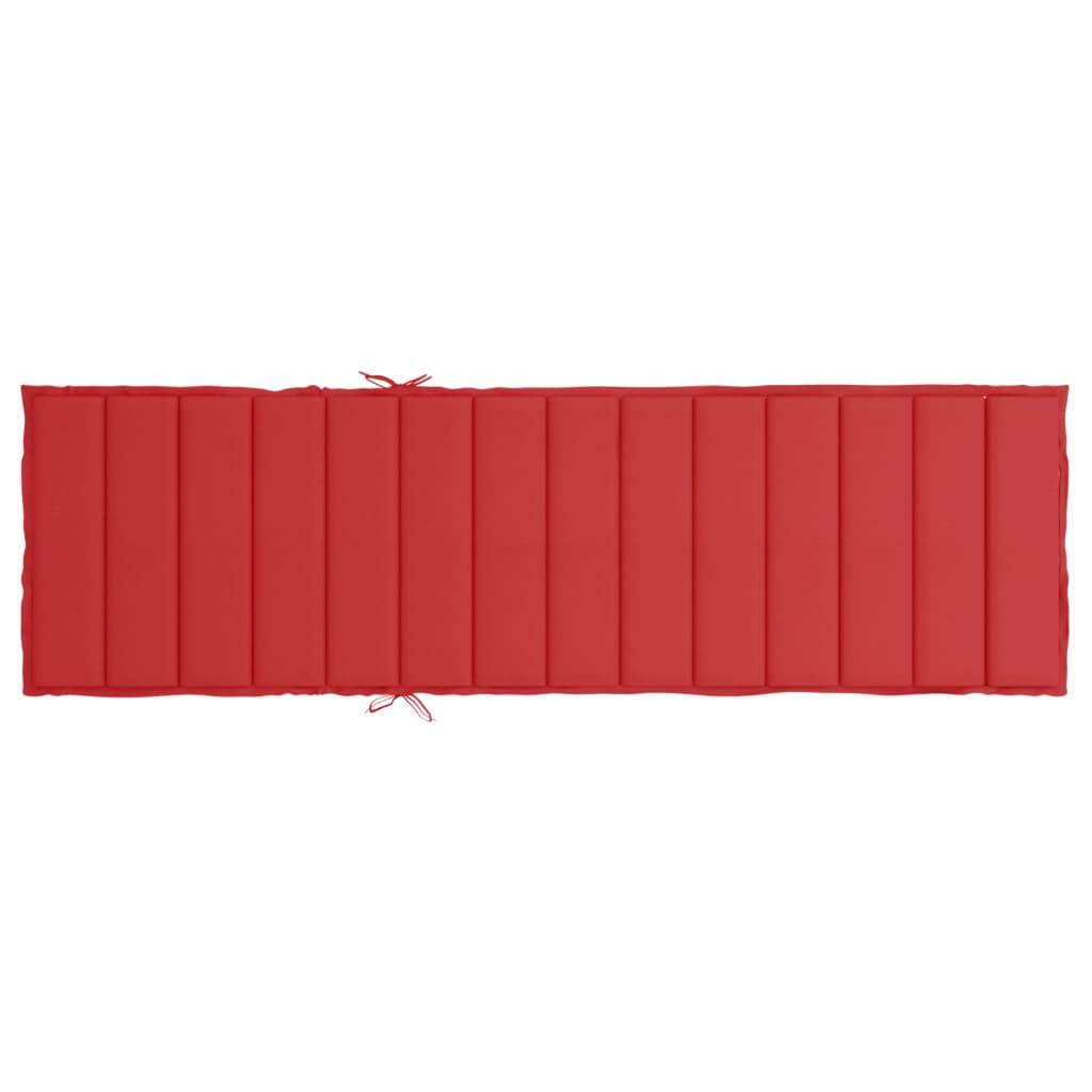 Coussin Bain de soleil | Coussin de chaise longue rouge 200x60x3 cm tissu oxford Maison Chic - Image 5