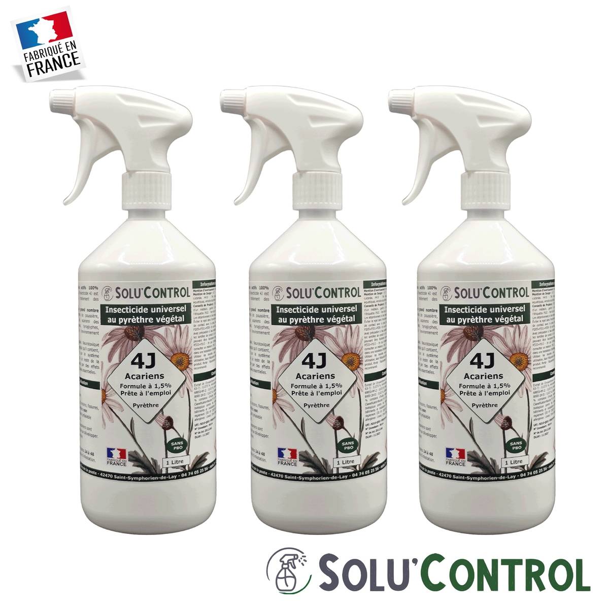 Solu’Control Insecticide 4J au Pyrèthre Végétal 3 L - Spécial acariens ...